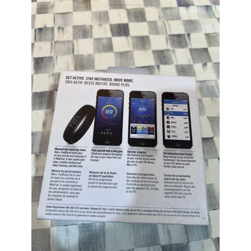 Used Nike+ Fuelband Black Size M / L Original Box & Packaging